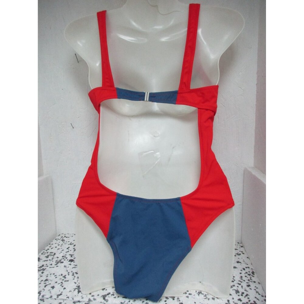 Solid & Striped  One Piece  Swimsuit 2 Tone Red/Blue Measures Size Small NWOT - Picture 2 of 2